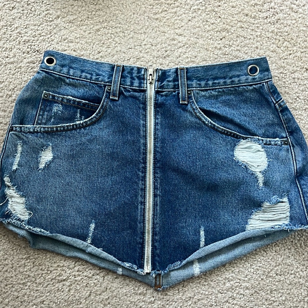 Carmar mini jean skirt